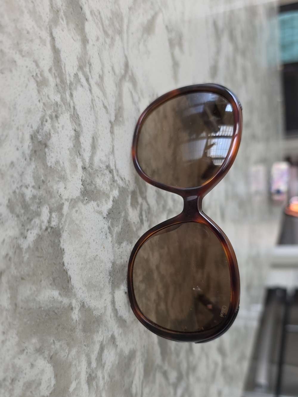 Chloe Tortoiseshell Oversized Women's Sunglasses - Brown Lenses